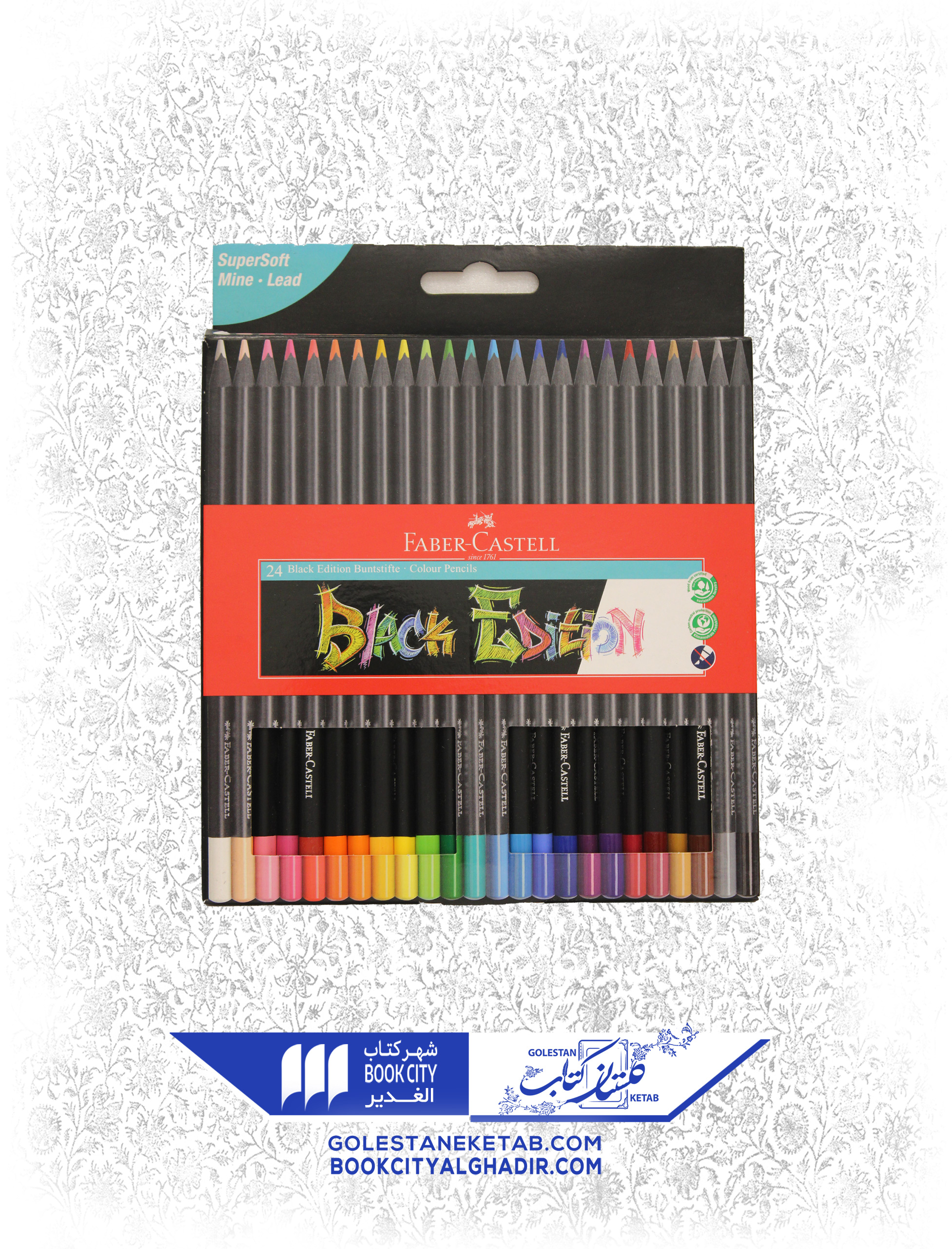 مدادرنگی فابرکاستل 24 رنگ black edition مدادرنگی فابرکاستل 24 رنگ black edition