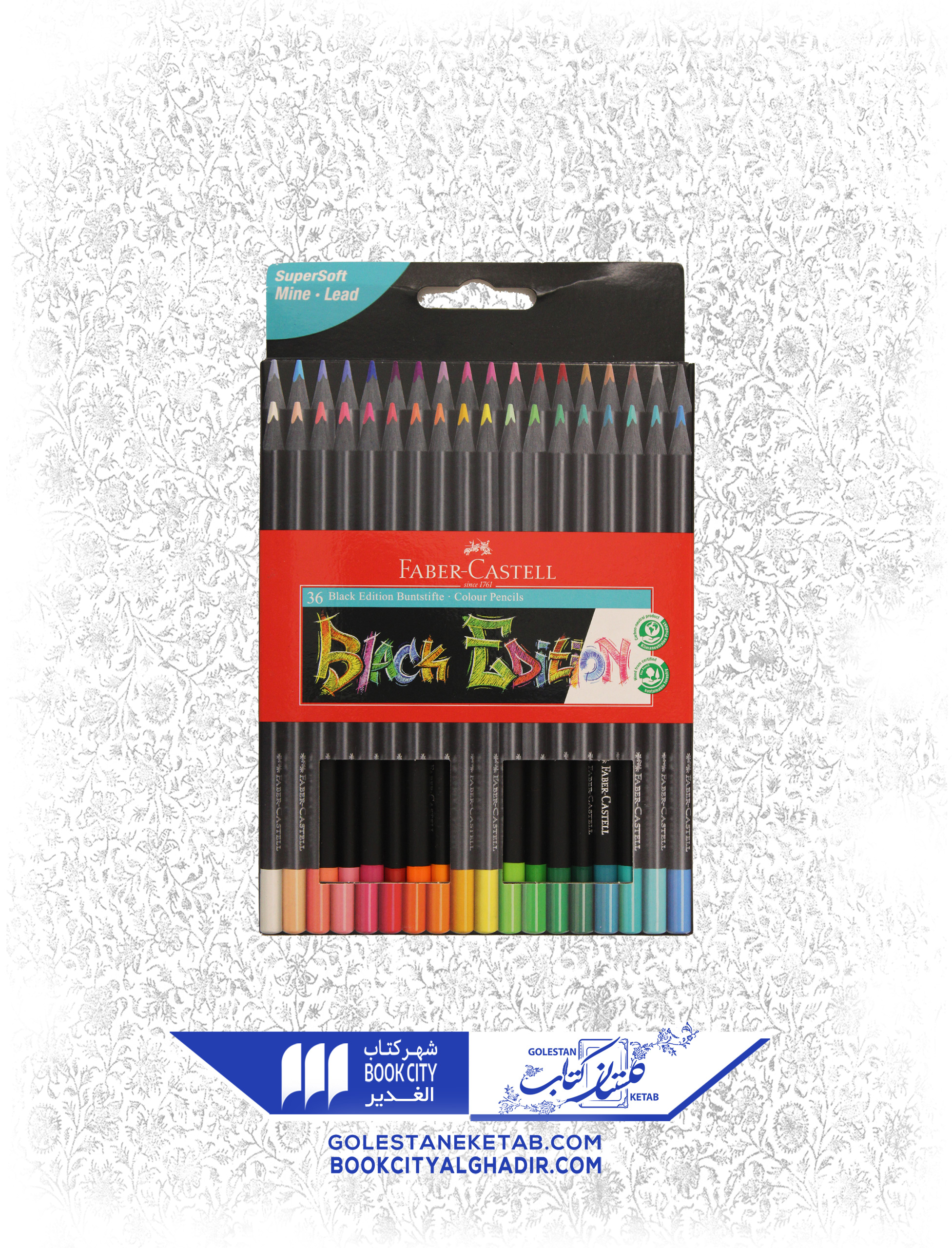 مدادرنگی فابرکاستل 36 رنگ black edition مدادرنگی فابرکاستل 36 رنگ black edition