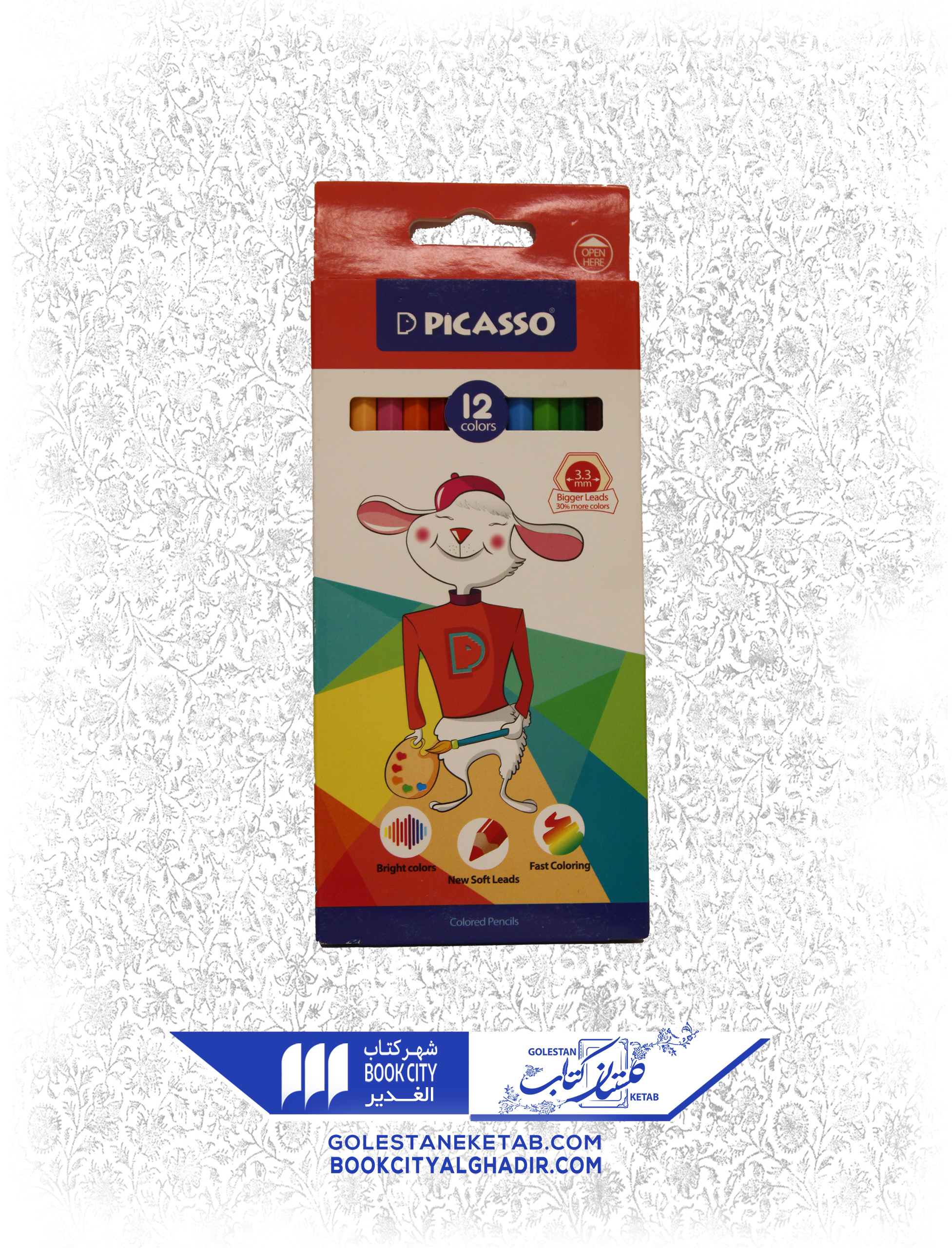 مدادرنگی پیکاسو 12 رنگ 3.3mm مدادرنگی پیکاسو 12 رنگ 3.3mm